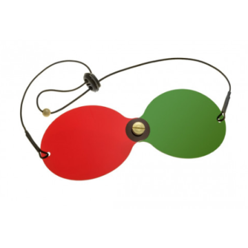 Rot-grün gecurvte Brille