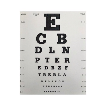 Visustafel  Buchstaben 5 Meter