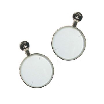 Zylindrisches Refraktionsglas (Metallfassung)