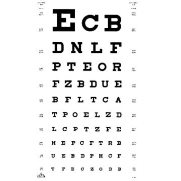 Oculus Visustafel SLOAN Buchstaben 5 und 6 Meter Typ 1