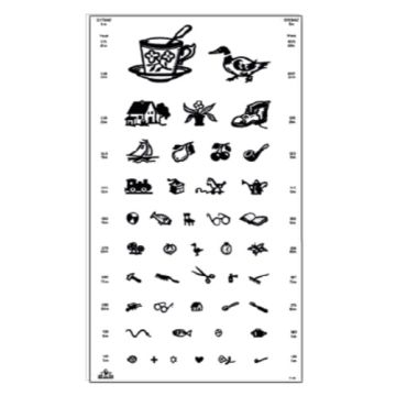 Oculus Visustafel Kindersymbole 5 und 6 Meter (Kunststoff)