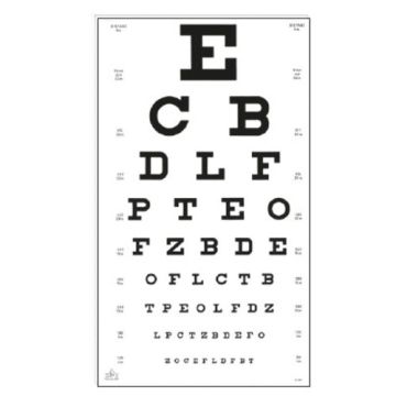 Oculus Visustafel SLOAN Buchstaben 5 und 6 Meter Typ 2