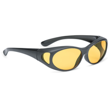 Überzieh-Sonnenbrille schwarz mit gelben Nightview-Gläsern