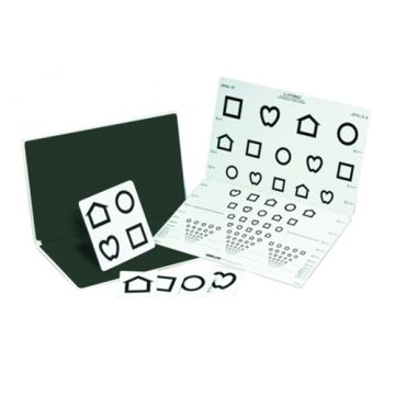 Visustafel LEA-Symbolkarte 15 Zeilen, faltbar 3 Meter